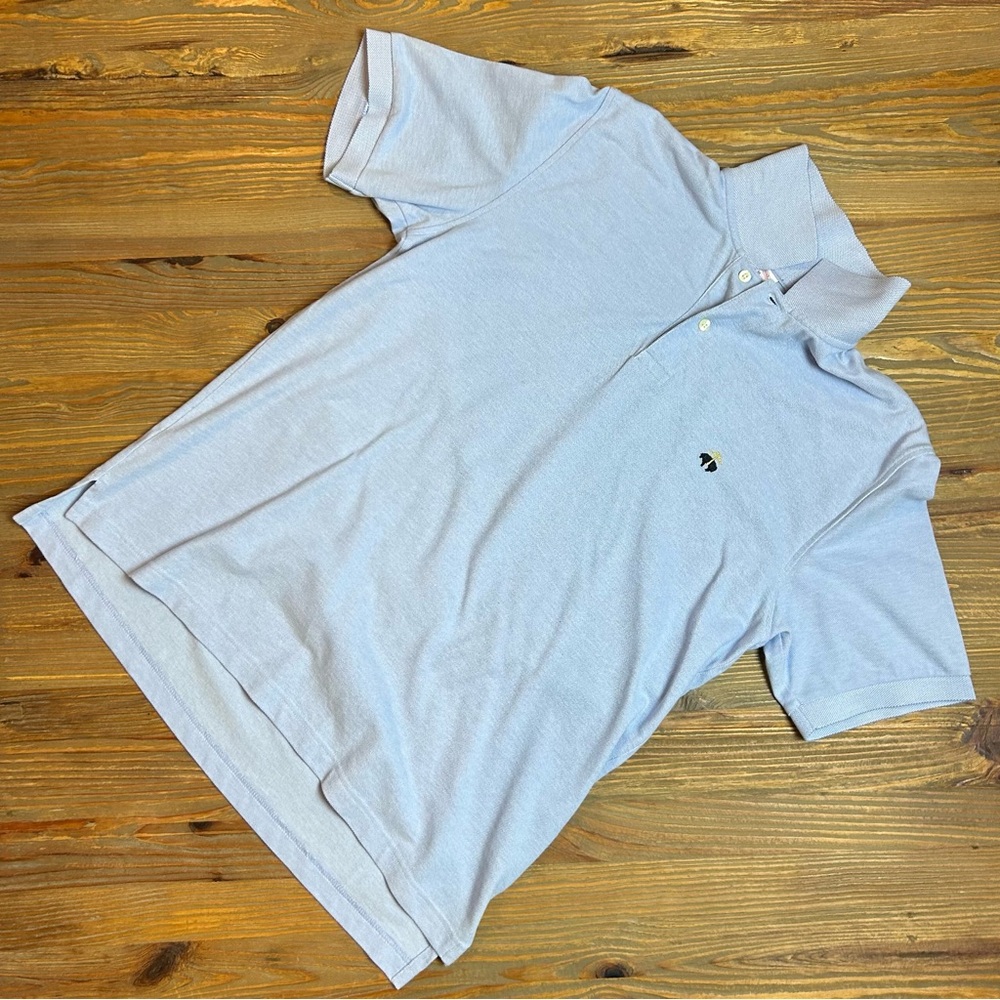 Brooks Brothers Light Blue Performance Polo Shirt in Pique Cotton